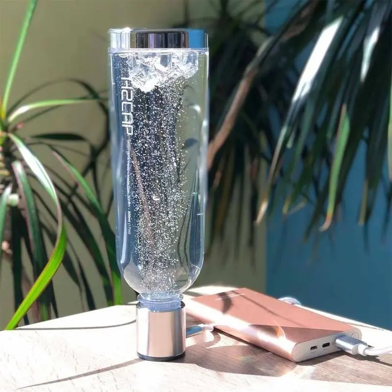 H2CAP PLUS bottle with power bank