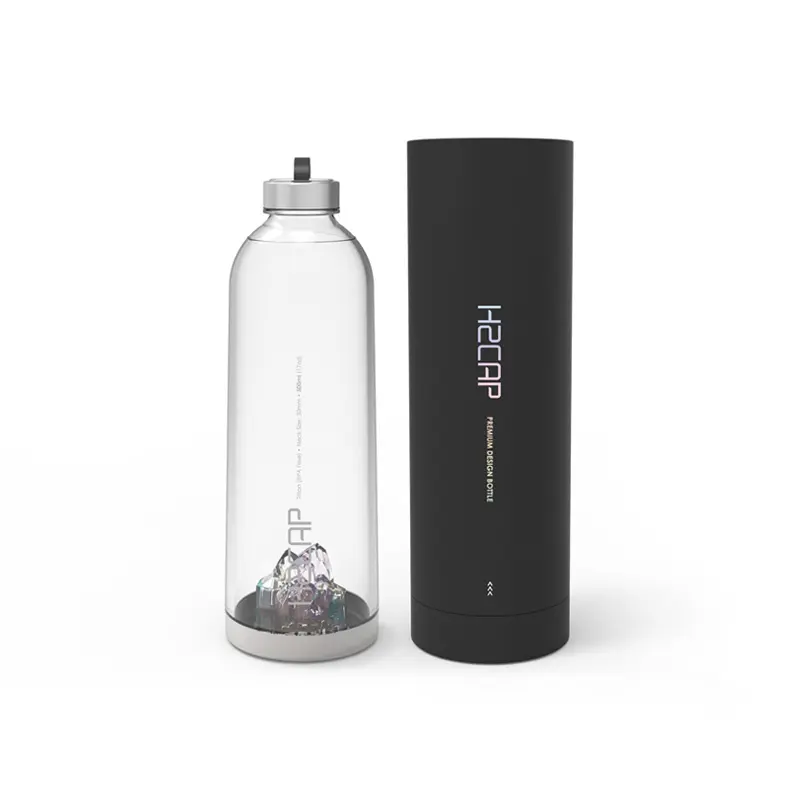 H2CAP PLUS attached to a water bottle