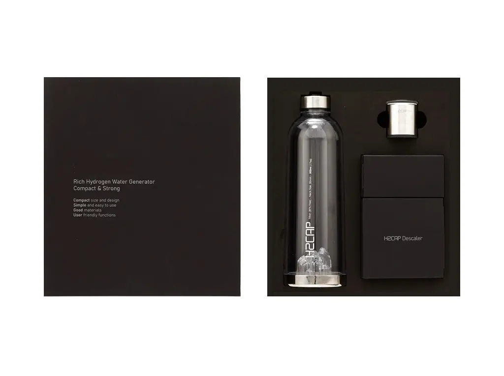 H2CAP PLUS portable hydrogen water bottle cap — Silver